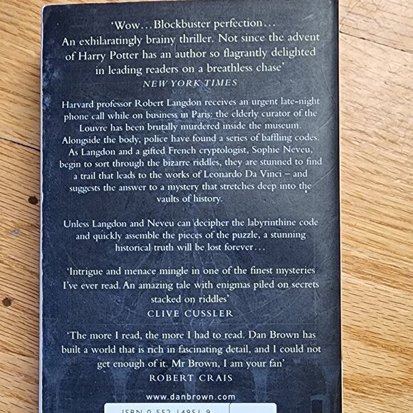 Dan Brown The DaVinci Code Paperback Novel - Picture 7 of 13